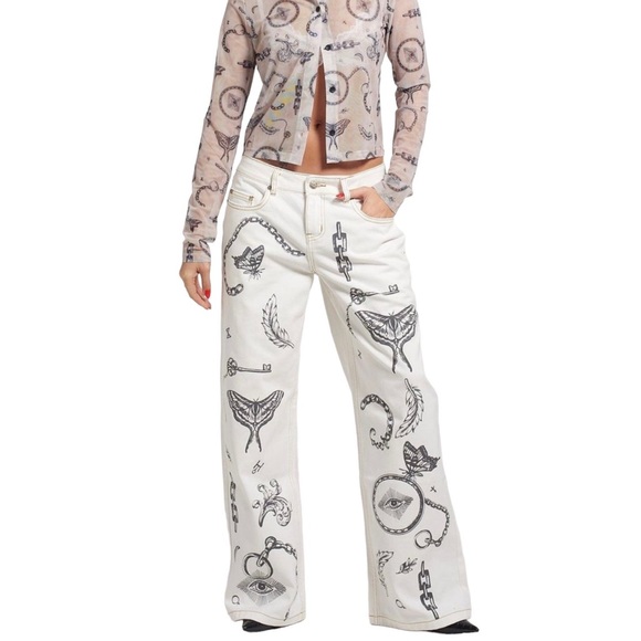 NWT Milk it Jean Wide Leg Size 28  (W 31 L 31) - Picture 1 of 13